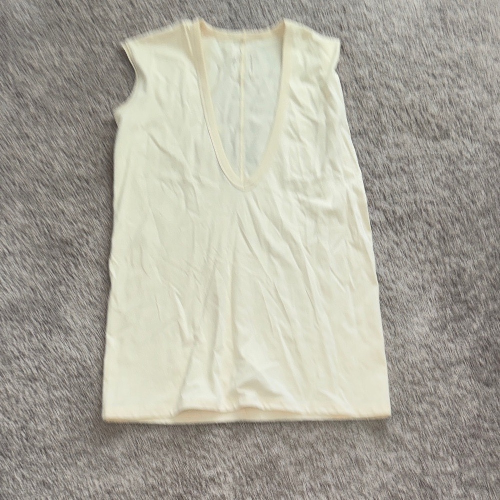 Cream V-Neck Sleeveless Men’s  Top